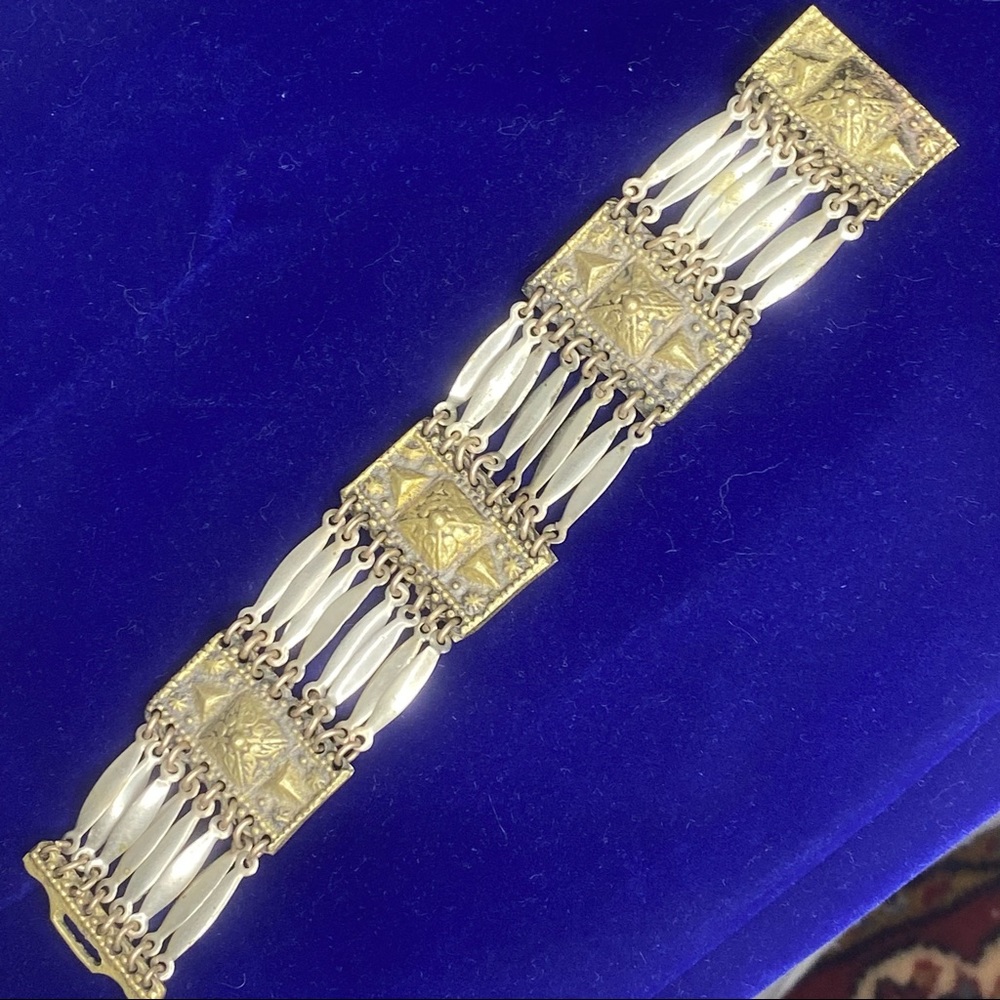 Vintage Taxco Mexican Sterling Silver Bracelet - Picture 4 of 6